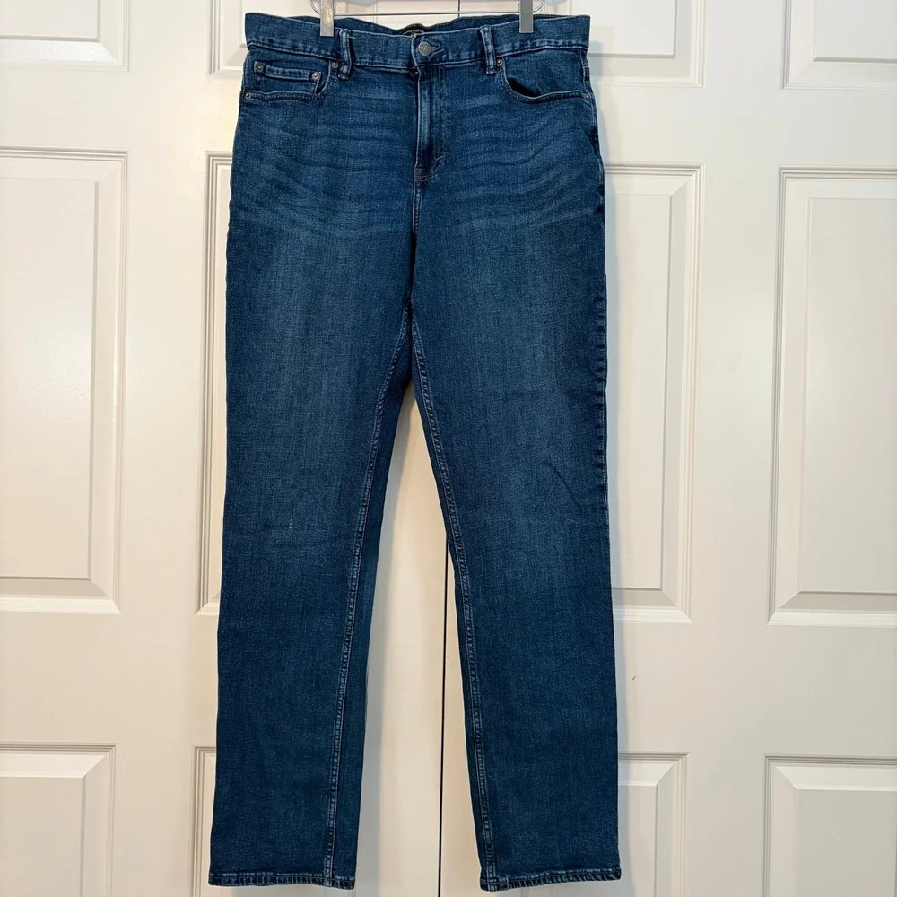 Banana Republic Slim Fit Jeans Dark Wash Stretch Denim Jeans Mens 35x34